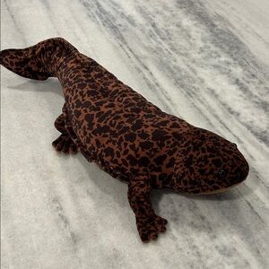 Realistic Giant Chinese Salamander Plush Toy Stuffed Animal  Brown Spotted